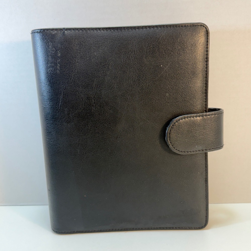 The Far Side Planner Cover Black Vintage 1992 Leather 7 Ring Binder Organizer